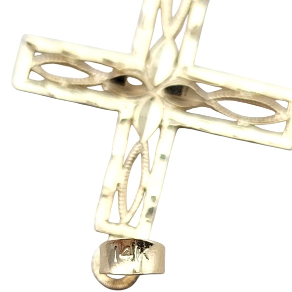 14 Karat Yellow Gold Open Cross Pendant #20896 - Picture 6 of 10